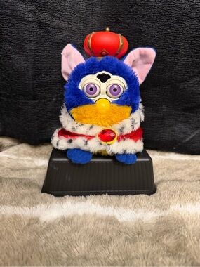 Furby Plush Toy King Edition - Blue, Yellow, Pink